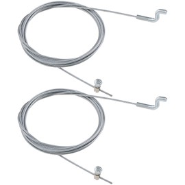 LT Easiyl Set of 2 Lawnmower Z-Head Throttle Cable 2000 mm Z-Hook Motor Brake Cable Lawn Mower Z End Flexible Throttle Cable Diameter 1.5 mm