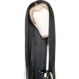 Hxxcoup Wig Human Hair Wig Straight Wig Lace Wig 13x6 Glueless Wig Wear and Go Pre Plucked 150% Density Grade 8 A Brazilian Remy Real Hair Lace Closure Wig for Woman 14 Inch