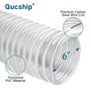 Heavy PVC Dust Collection Hose 6" x 10', Puncture Resistant