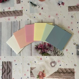 300 Pcs Sticky Notes, Post it Notes, Transparent, Clear Super Self-Stick Removable Waterproof, Perfect for Studying & Writing in Text Books, School & Office supplies(6 pads, 6 pastel Colors, 75*75mm)