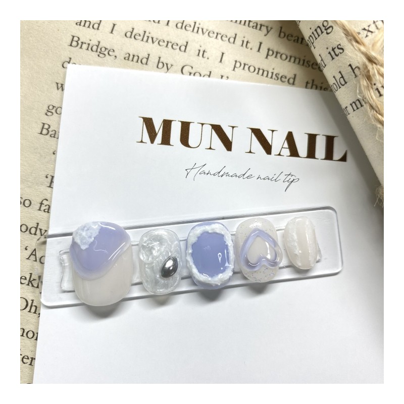 Heart Ice Cream Nail Tips - Mediaval / 하트 아이스크림