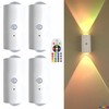 Huelife 4 Pack Rechargeable Color-Changing LED Wall Lamp, Motion Sensor