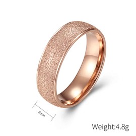 OAKKY Women's 2 mm / 4 mm / 6 mm Scrubbing Wedding Band Rings Stainless Steel, Stainless Steel