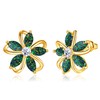 CiNily Flower Earrings, Opal Stud Earrings for Women 14K Gold