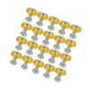 Motoforti 20pcs Motorcycle Gold Tone Fender Bumper Washer Bolt Nut