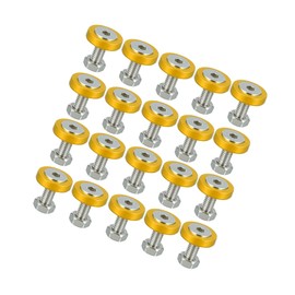 Motoforti 20pcs Motorcycle Gold Tone Fender Bumper Washer Bolt Nut Kit Long-lasting