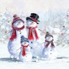 20 Napkins Merry Snowman Family | Snowman | Winter | Table Decoration 33 x 33 cm