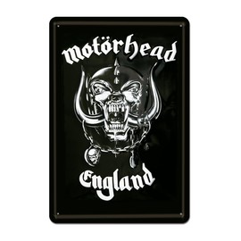 Logoshirt® Motörhead Logo Blechschild I Metall-Schild mit klassischem Retro-Motiv in 3D I 20x30cm Rock 'n' Roll Retro-Schild I langlebiger Druck & Lizenziertes Originaldesign