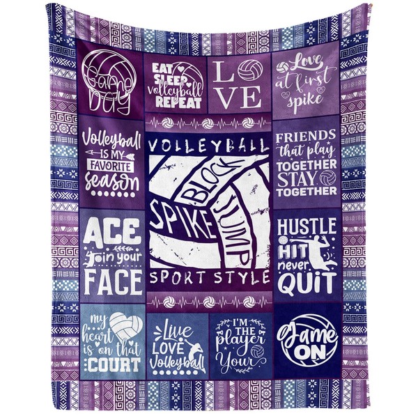 Homieblanket Volleyball Blanket for Women Men, Cool Volley Ball Themed