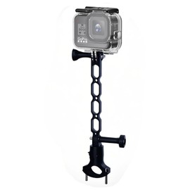 YaelHelens Cycling Kit Compatible with GoPro Hero 9-13 40m Waterproof Case + Aluminum Alloy Extension Arm + 20-30mm Bike Mount Anti-Shock Design & Full Accessories Compatibility (YH-160MM)