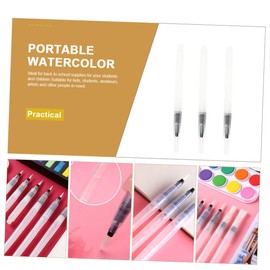 Operitacx 2sets Writing Brush Refillable Watercolor Brush Coloring Brush Pens Nail Pigment Brush Black Brush Pen Paintbrush Watercolor Paint Pen Brushes Fine Detail Paint White 3pcs*2
