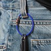 Silipac Durable Nylon Braided Key Ring with Anodized Black Lock
