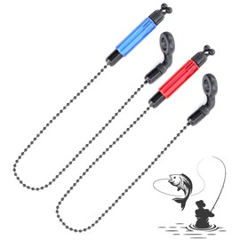NOPKESV Pack of 2 Swinger Bite Alarm Fishing Highly Visible for Carp Fishing ND Practical Night Carp Fishing Accessories (Red, Blue)