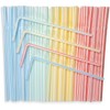 400-Pack Colorful Bendy Plastic Straws – 8.25" Flexible BPA-Free Disposable