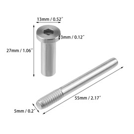 Coshar 20 Pack Invisible Cable Railing Kit, 1/8 Inch, Invisible Receiver and Swage Stud End, 316 Stainless Steel Cable Railing System Hardware for Wood Posts, Metal Post, Deck and Stair Railings