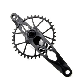 CobraCrawler Ultralight MTB 165/170/175mm Crankset Set,32T 34T 36T 38T Single Speed Mountain Bike Cycling Road Bike Crank Arm Set Dub Axis 29mm Mountain Bicycle Crankset (Black Crank 165mm, 32T BB)