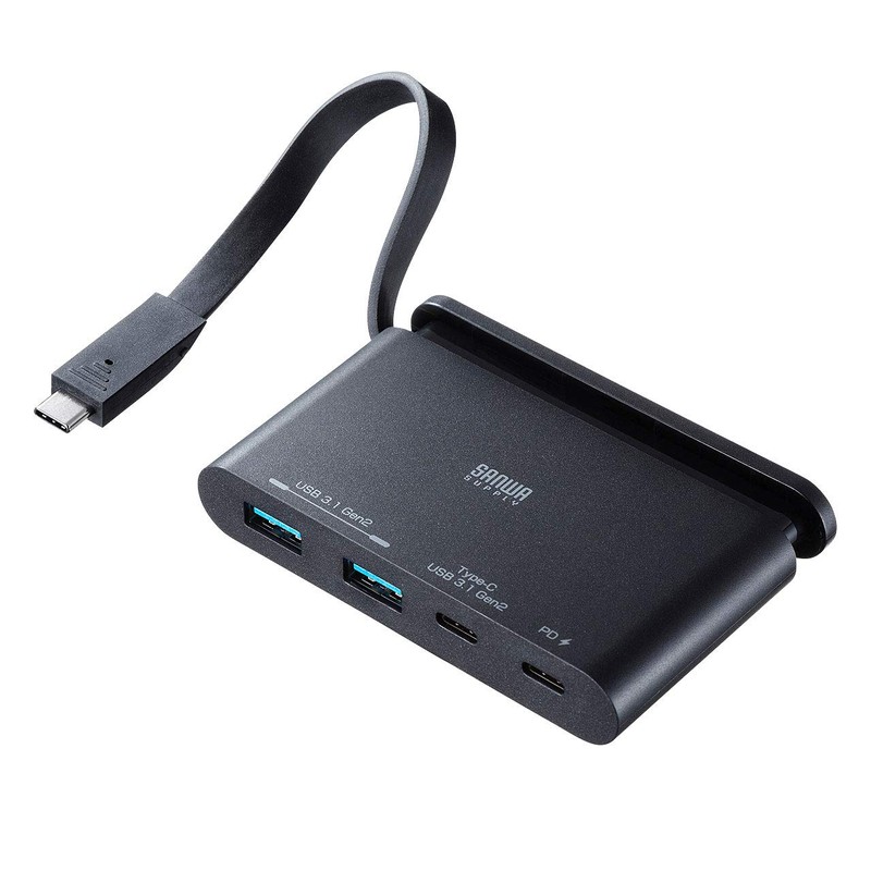 Sanwa Supply USB-3TCH17BK USB 3.1 Gen2 Type C Hub