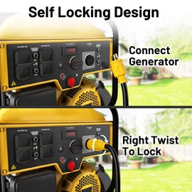 50FT L5-30P/L5-30R 30 Amp Generator Extension Cord, Twist Lock ETL
