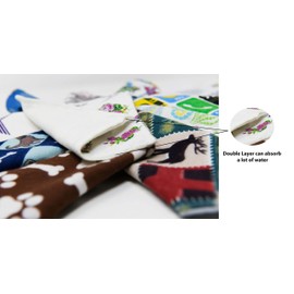 Wonder Care Reusable Pure Cotton 2 Layer Flannel Wet Wipes with Gift Box 5" x 7"