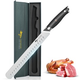 MAD SHARK Brisket Slicing Knife - 10 inch Premium BBQ Knife Full Tang Design Meat Carving Knife, Razor Sharp Knife for Slicing Meats, Fruits, Roasts and Vegetables with Gift Box
