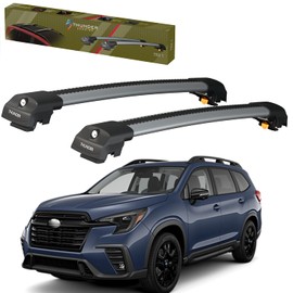 Catch USA Car Roof Rack Cross Bars for Subaru Ascent Evoltis Forester Outback Impreza 1994-2023 Aluminum Cross Bar for Rooftop Luggage Kayak Canoe Bike Snowboard (Gray, Ascent 2019-2023)