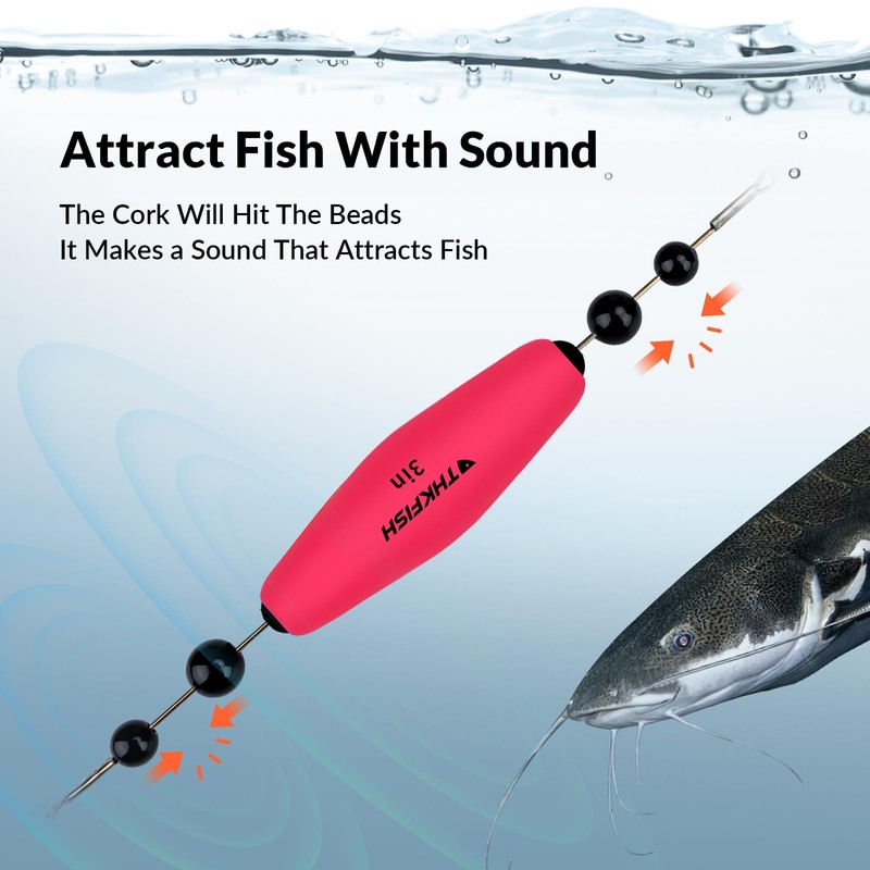 THKFISH Catfish Float Rigs with Double Hooks Santee Rig for