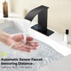 ZHIXINGKX Automatic Motion Sensor Faucet with Waterfall Spout,Stainless Steel Sink