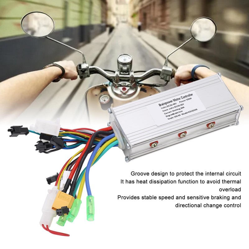 36V 48V 500W 28A Electric Bike Brushless Controller Aluminum Alloy