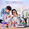 SUNLU 3D Printer Filament, Rainbow PLA Filament 1.75mm, Multicolor Gradient