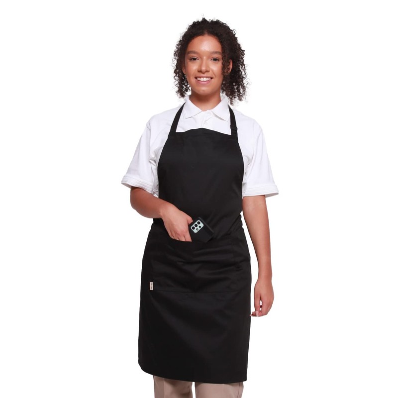 Mirabella Health & Beauty Plain Unisex Chefs Bib Apron Americano