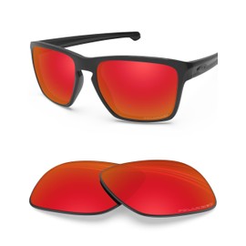 BlazerBuck Anti-salt Polarized Replacement Lenses for Oakley Sliver XL OO9341 - Fire Red