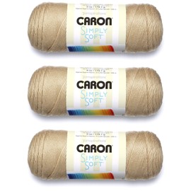 Caron CSS5603 Simply Soft-Pack of 3 Balls-170g Each Ball-Bone, Acryl, 864 Meter