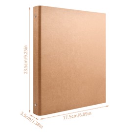 Scrapbook A5, Notizbuch Ringbuch Nachfüllbar, Fotoalbum Erinnerungsbuch zum Selbstgestalten, 6 Ring Skizzenbuch, Kraft Loseblattpapier 20 Blatt für Familie Hochzeit Schreiben Reisen Schule (Schwarz)