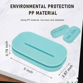 4 Pcs Self-Draining Plastic Soap Dish Soap Holder for Bathroom Sink Removable Soap Box with Drainer for Bathroom Kitchen. (White,Blue,Orange,Gray)