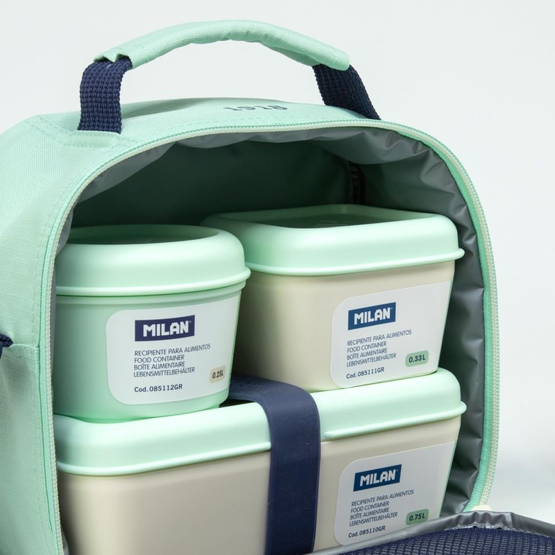 MILAN 08806SNCGR Isothermal food bag with 3 containers (3.5L)