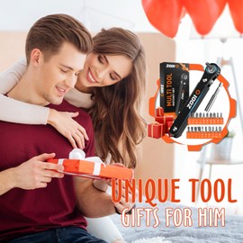 ZOOI 22 In 1 Ratchet Screwdriver Set, EDC Gear Tool Pocket Ratcheting Screwdriver, Fathers Day Mens Gifts for Husband Dad Men Him, 90 Degree Right Angle Screwdrivers, Tight Spaces Mini Ratchet Set