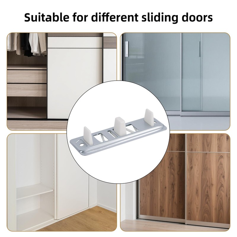8 Pack Sliding Closet Door Floor Guides, Bypass Bottom Track