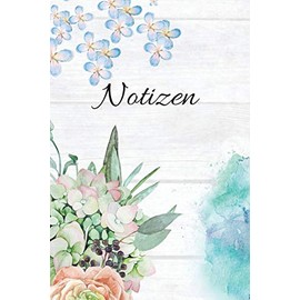 Notizen: Blanko Floral Design Heft für Aufzeichnungen Lettering Handschrift | Kreatives Geschenk für Kinder und Erwachsene | Frauen Männer Freundinnen und Kollegen