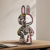DAHONPA Animal Rabbit Half Graffiti Half Skeleton Micro Building Blocks
