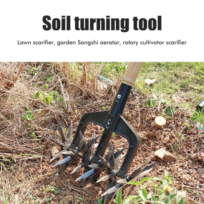 Rotary Cultivator Tool, Garden Handheld Tiller, Cultivator Cordless Tiller for