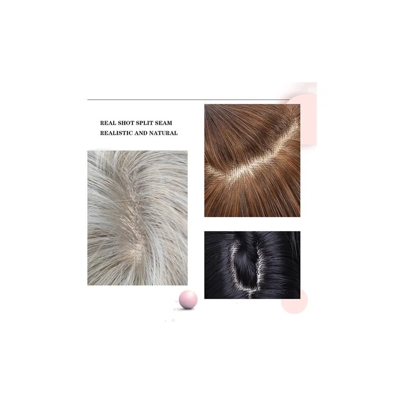 Peluca Cabello Natural Con Flequillo Larga Lacia De Mujer