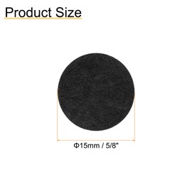 HARFINGTON 500pcs Round Felt Circles, 15mm 5/8" Pre Cut Felt Craft Pads Non-Woven Mini Felt Fabric Circles for DIY Sewing Handcraft Cut Projects Craft Finishing, Black
