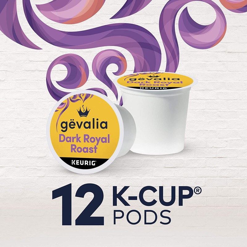Gevalia Dark Royal Roast 3 Boxes of 12 cups.