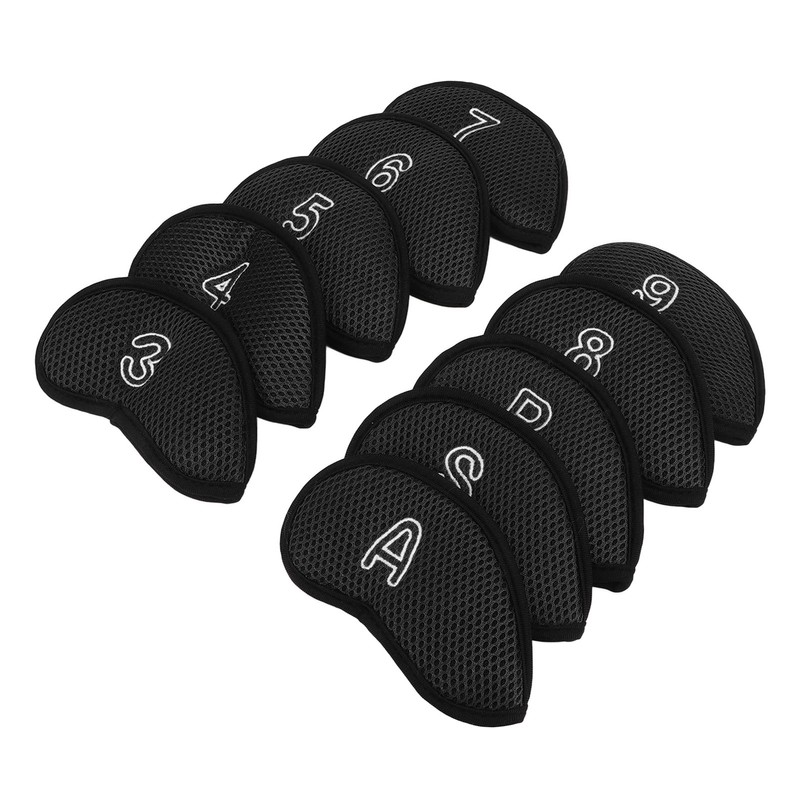 10 PCS Golf Club Head Covers Golf Iron Pole Net