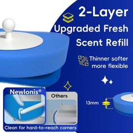 NEWLONIS Disposable Toilet Brush, 32 Refills