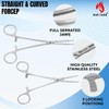 2 Pcs Stainless Steel Self-Locking Fishing Forceps Locking Pliers Piercing