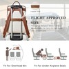 tiamyi leather travel backpack for men and women, flap top