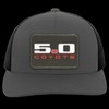 Coyote 5.0 S550 S197 Trucker Snap Back Hat Graphite/White/Rectangle