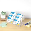 SWAWIS 6 Compartments Business Card Holder, Transparent, Acrylic Business Card
