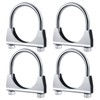 Datanly 4 Pcs 2" Exhaust Clamp Heavy Duty U-bolt Exhaust